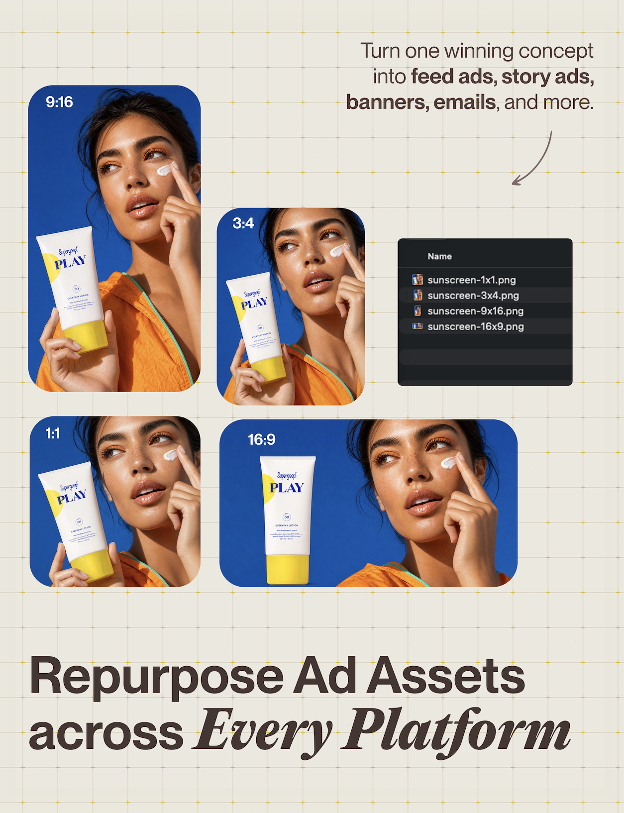 Repurposing ad assets across platforms