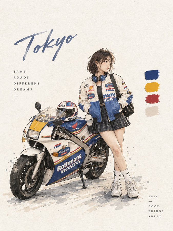 Tokyo Moto Editorial Travel Poster