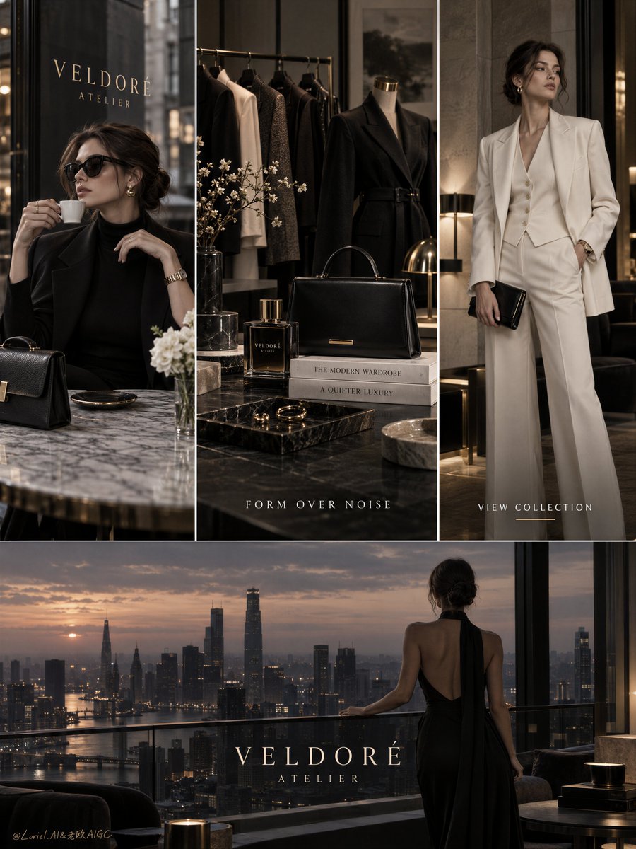VELDORÉ ATELIER — Quiet Luxury Campaign Board