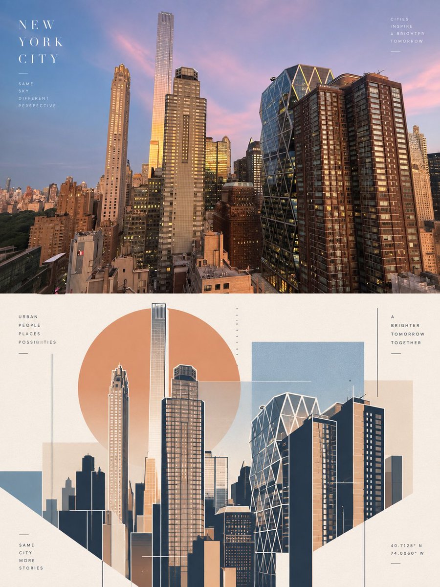 Photo to Minimal Geometric Art Poster